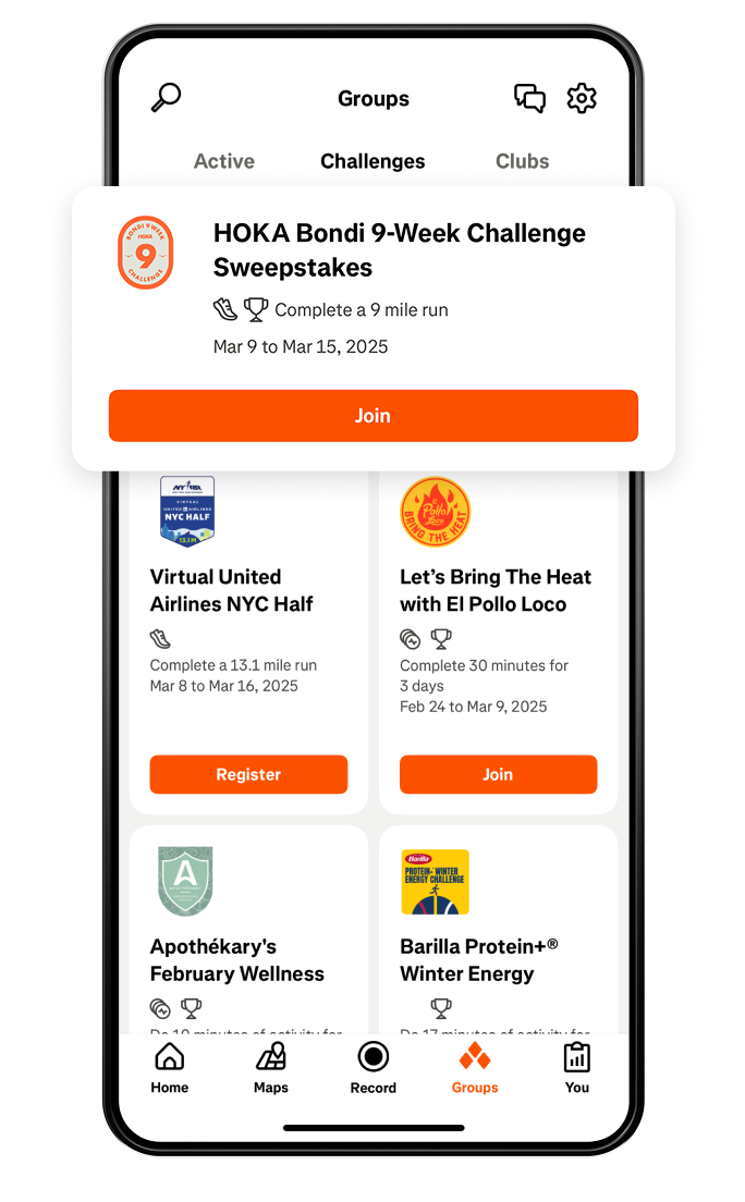 Join Strava challenges